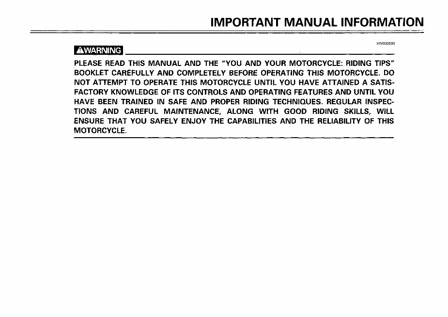 YAMAHA XT225 Owners Manual preview img 6