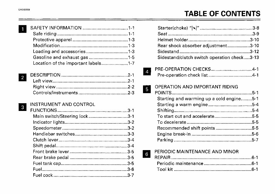 YAMAHA XT225 Owners Manual preview img 8