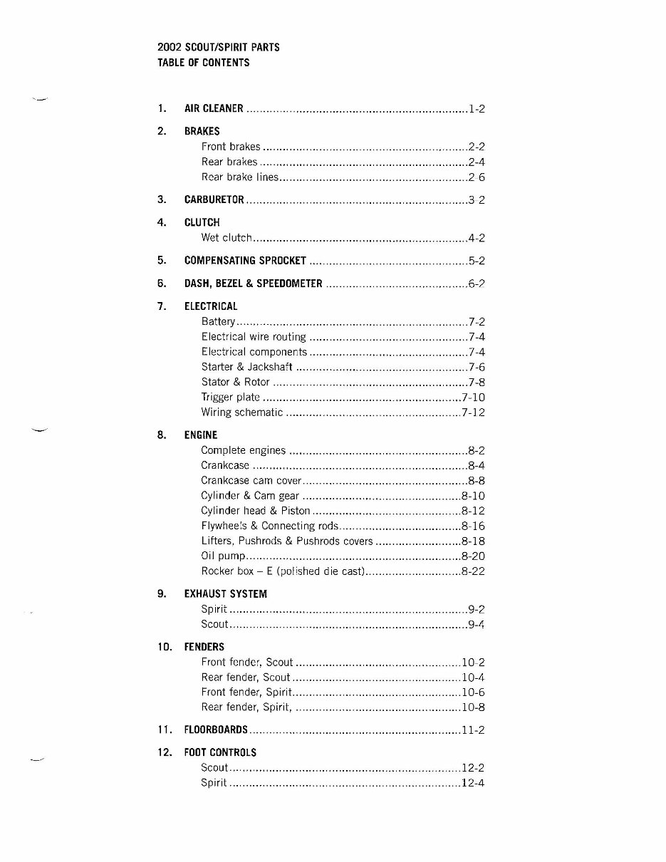 Indian SCOUT SPIRIT Motorcycle Parts Manual Catalog preview img 2