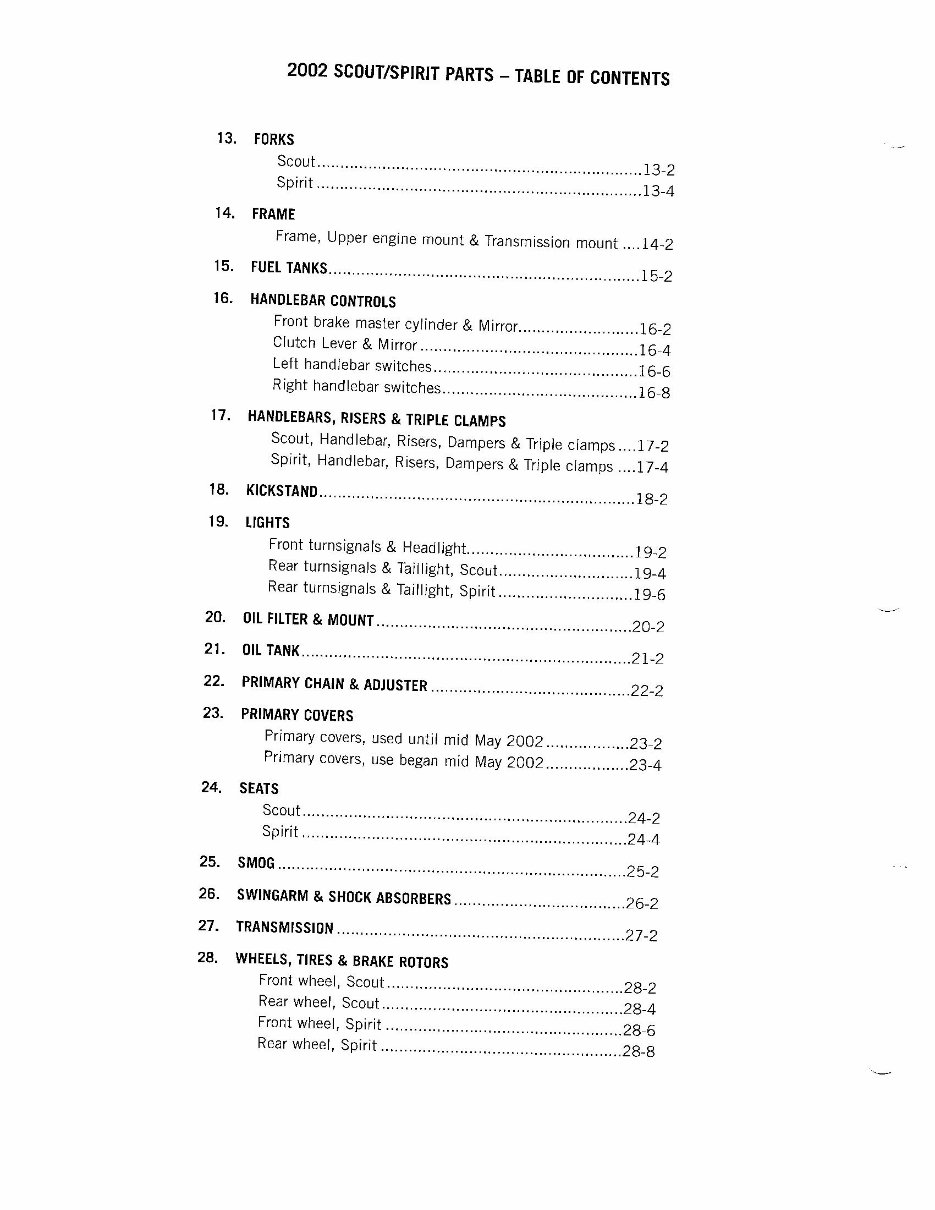 Indian SCOUT SPIRIT Motorcycle Parts Manual Catalog preview img 3
