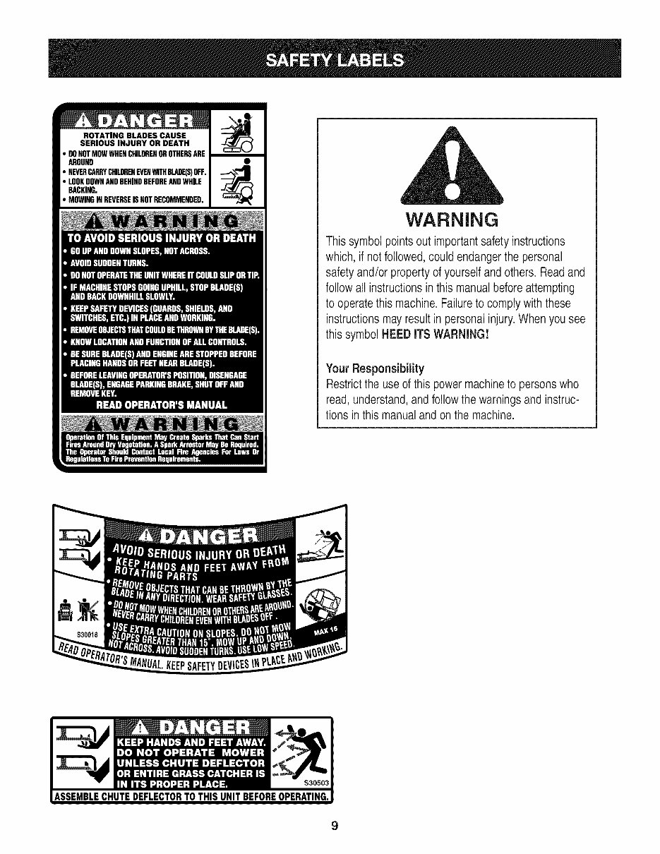 Craftsman 17.5HP Lawn Tractor Owners Manual preview img 9