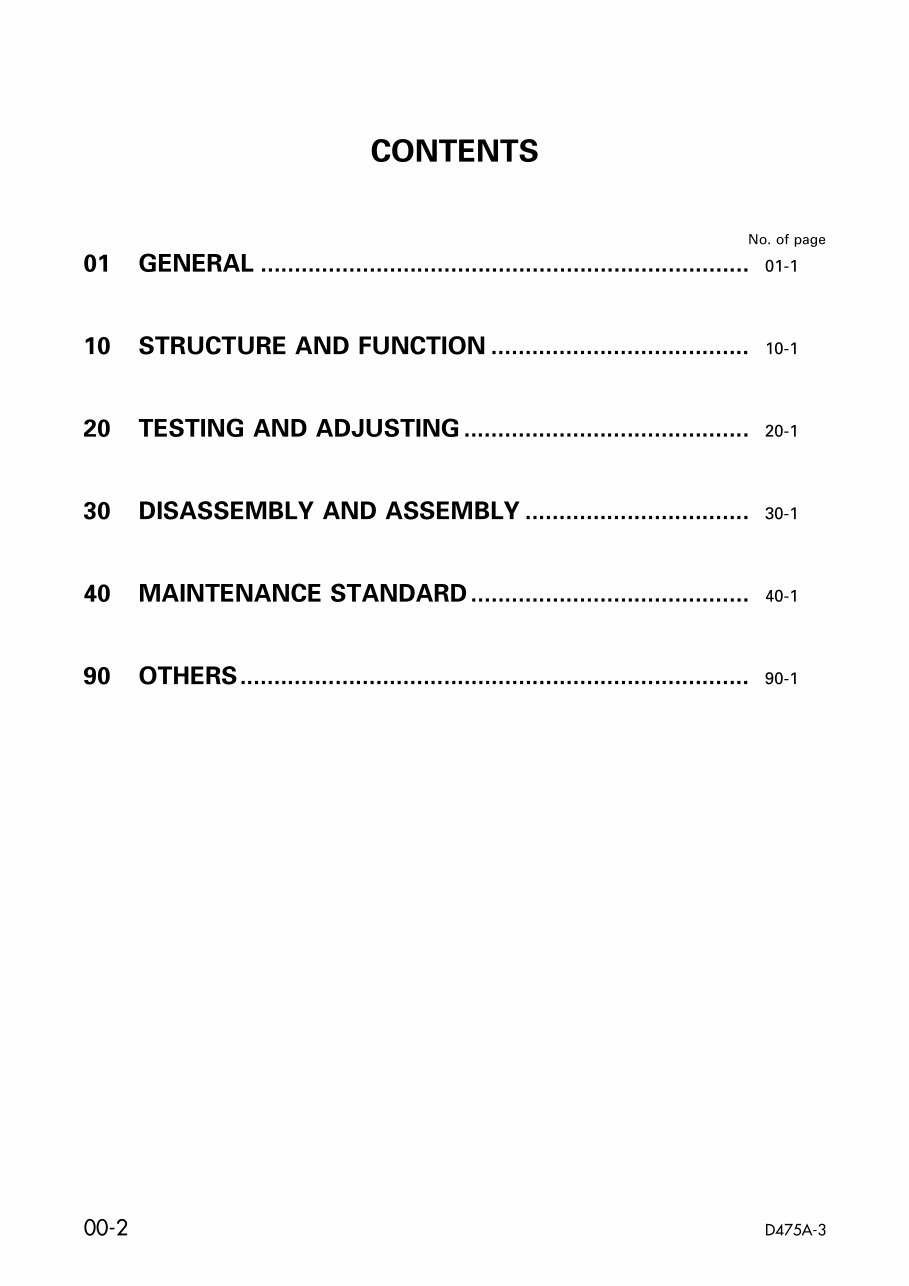 KOMATSU D475A-3 BULLDOZER Service Repair Manual + Field ASSEMBLY Manual + Operation & Maintenance Manual preview img 2