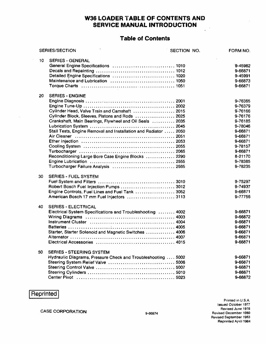 Case W36 Service Manual preview img 1