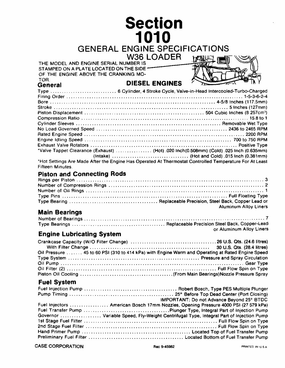 Case W36 Service Manual preview img 7