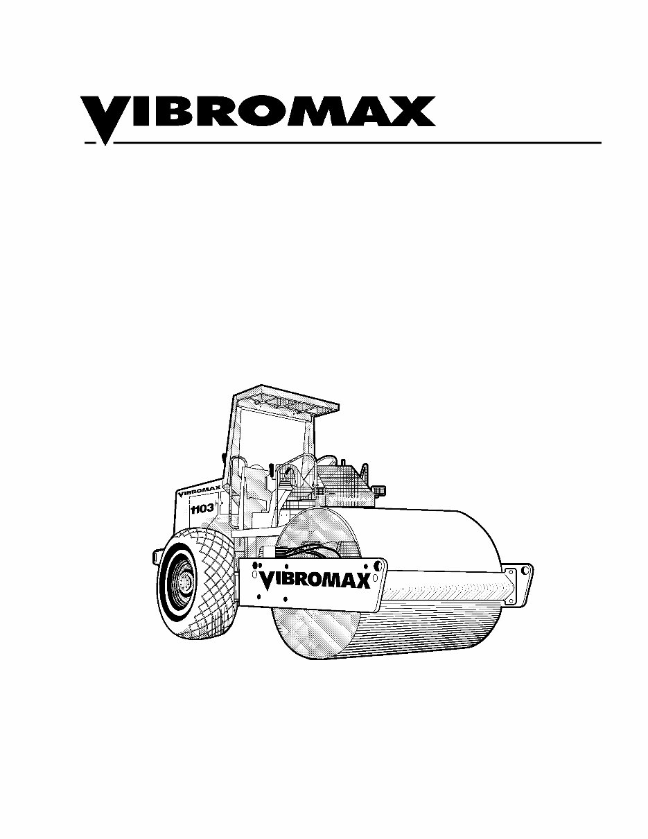 JCB VIBROMAX 1103 SINGLE DRUM ROLLER Service Manual preview img 1