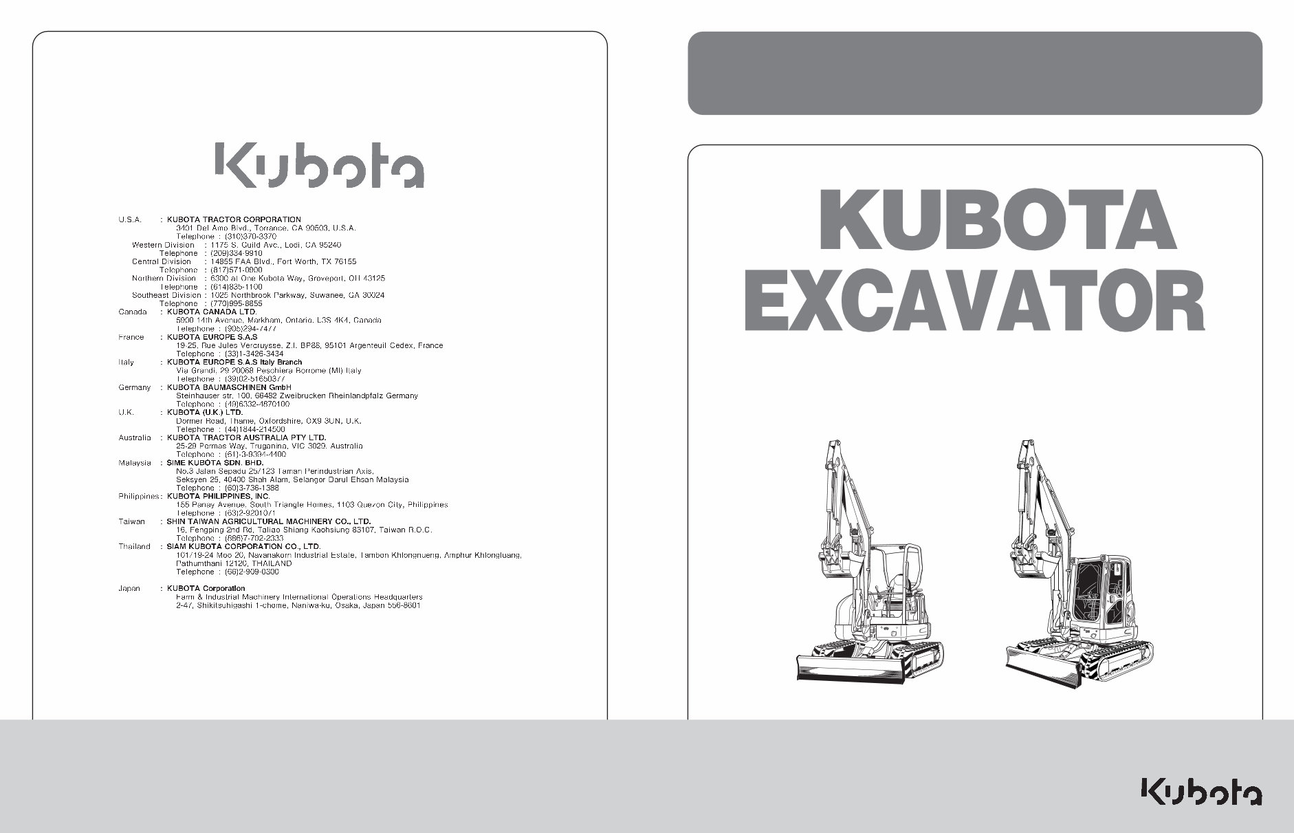 Kubota U35 4 Excavator Operators Manual Manuals Online