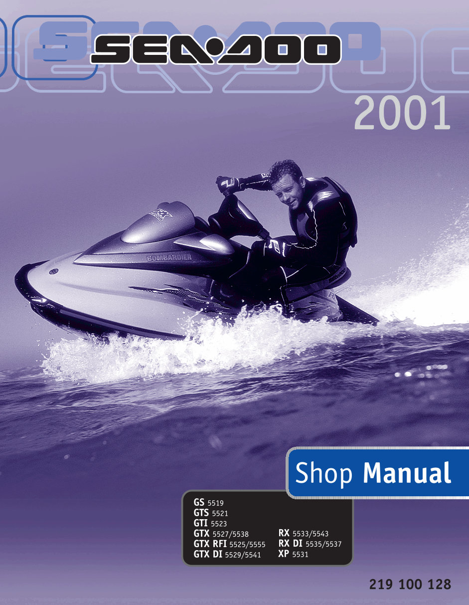 Seadoo XP RX RX DI 2001 Shop Service Repair Manual