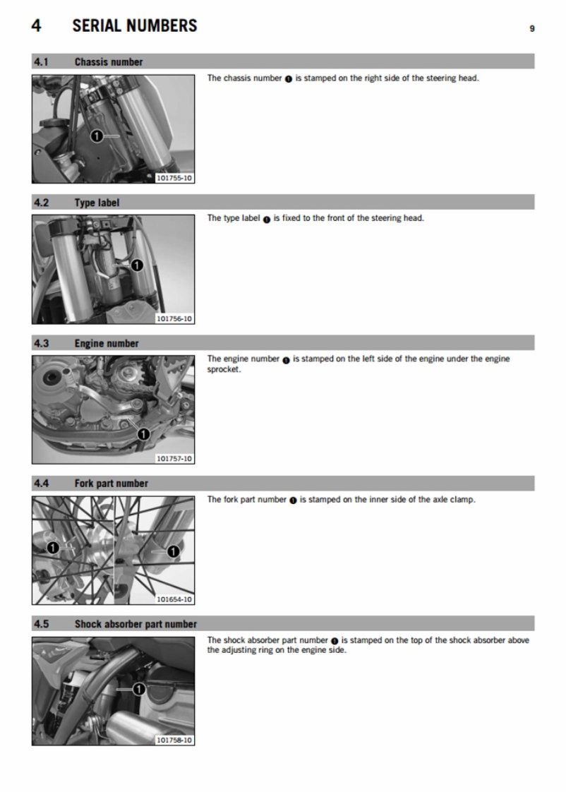 KTM 250 SX F EXC F XCF W XC F SXS F Engine Workshop Manual