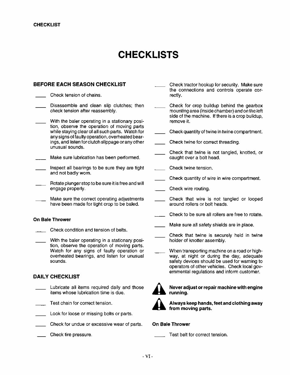 CASE IH 8530 SQUARE BALER Operators Manual | Manuals Online