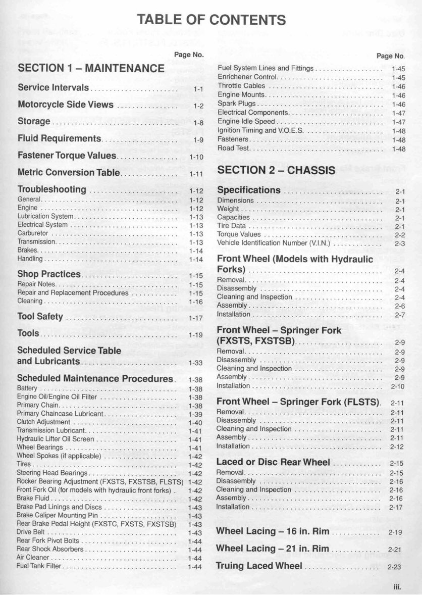 Harley Davidson Softail 1997 1998 Repair Service Manual
