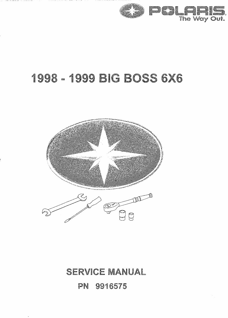 19981999 Polaris Big Boss 6x6 ATV Repair Manual