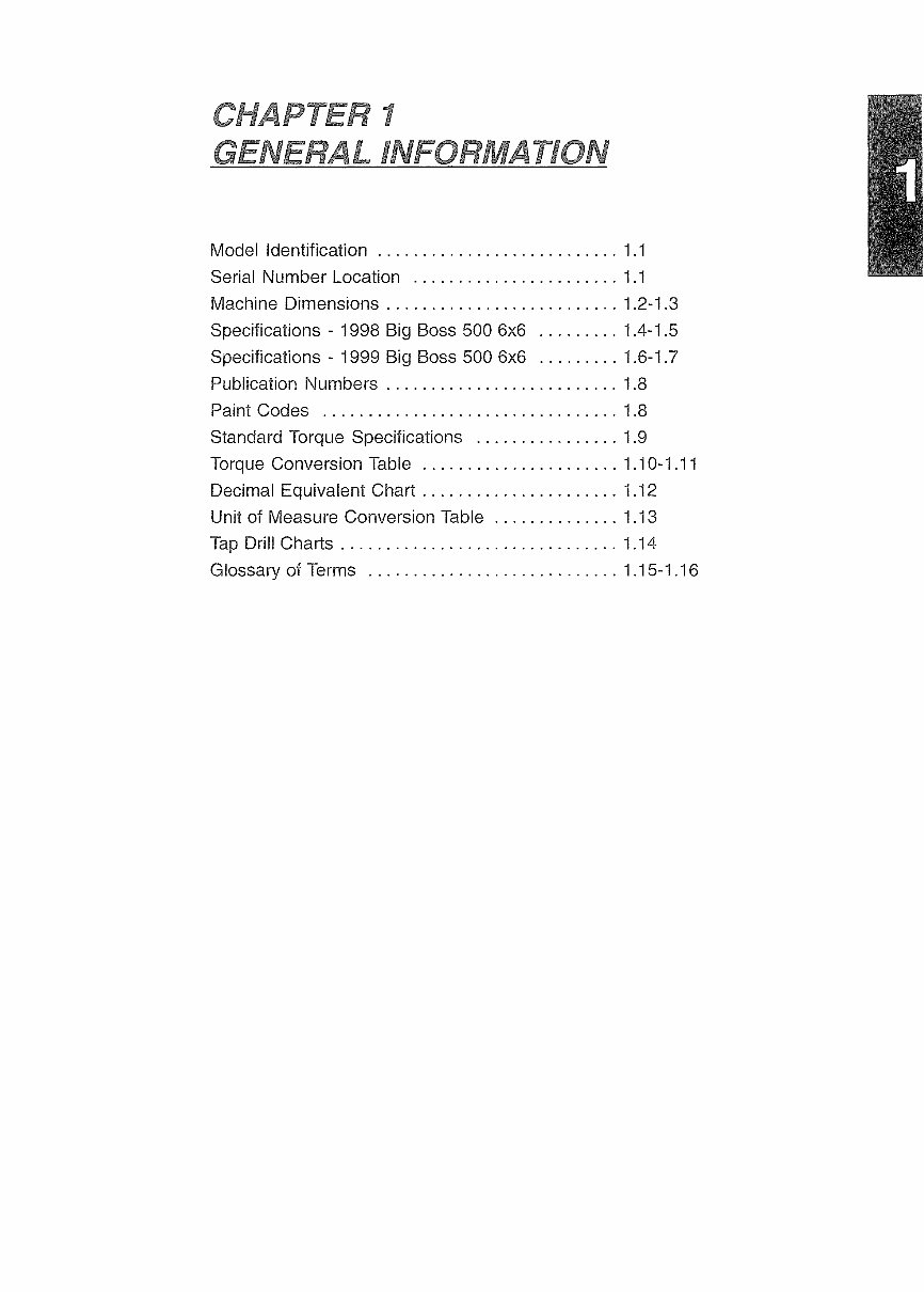19981999 Polaris Big Boss 6x6 ATV Repair Manual