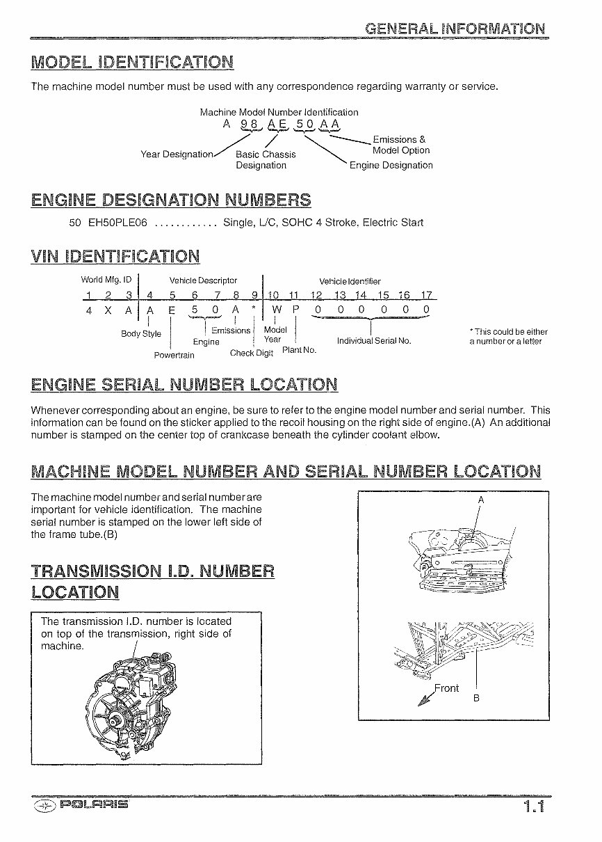 19981999 Polaris Big Boss 6x6 ATV Repair Manual