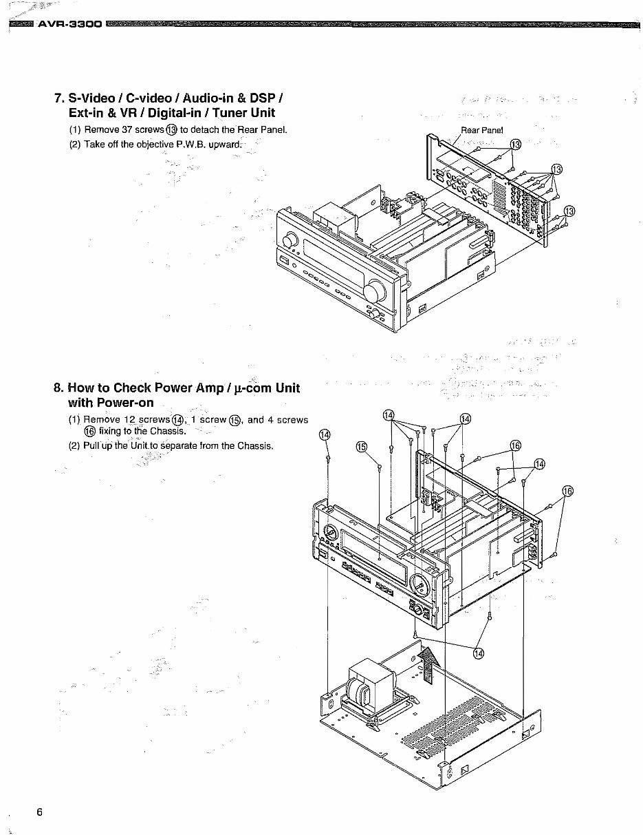 Denon AVR3300 AV Receiver Service Manual