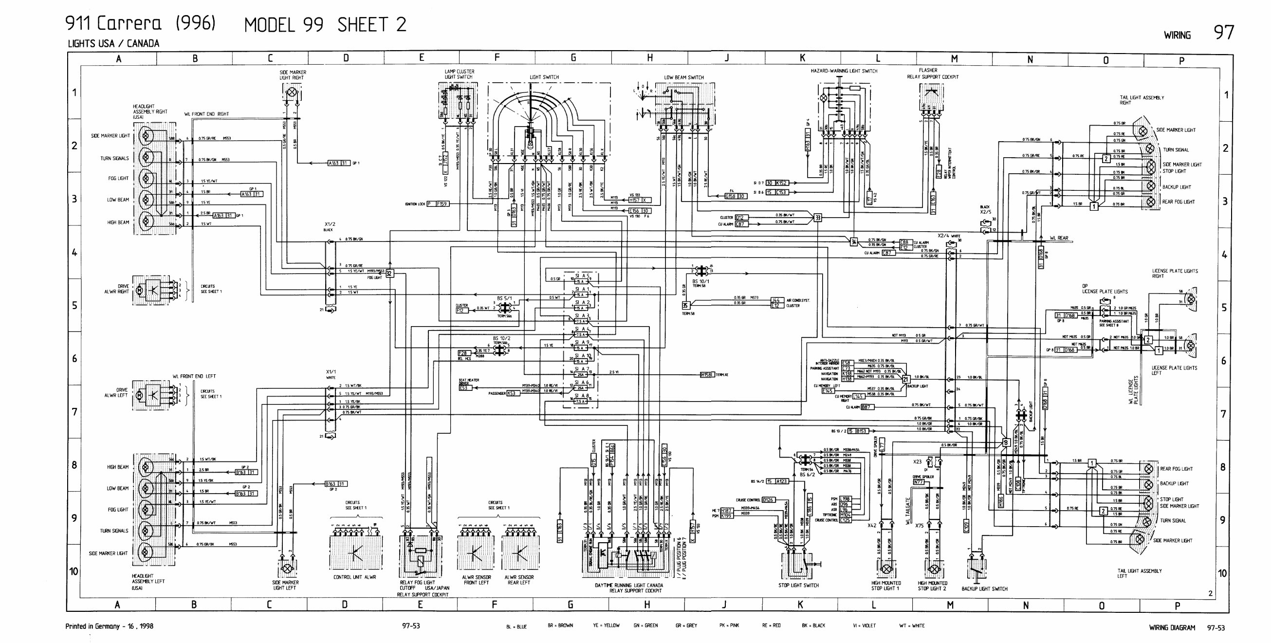 Porsche 996 Wiring Diagram 19992000