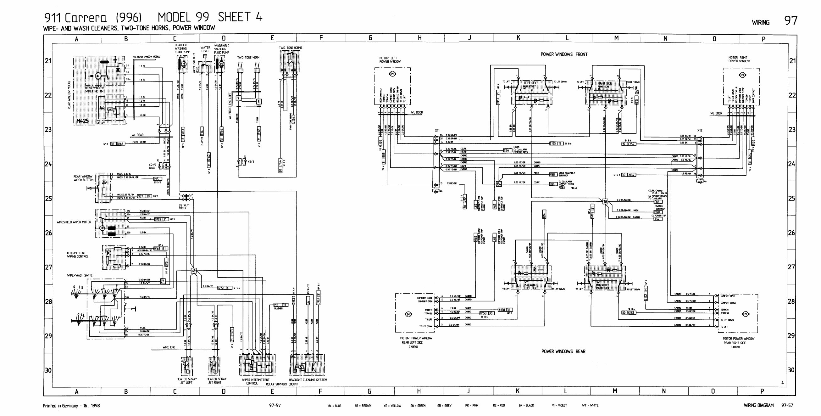 Porsche 996 Wiring Diagram 1999-2000