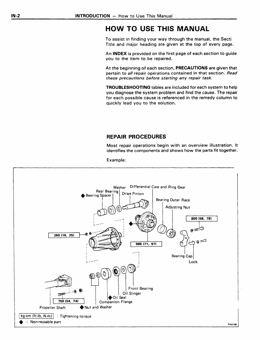 TOYOTA PICKUP 4 RUNNER Service Repair Workshop Manual 1979-1985