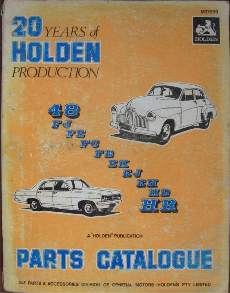 HOLDEN 48 50 FX FJ FE FC FB Parts CATALOG | Manuals Online