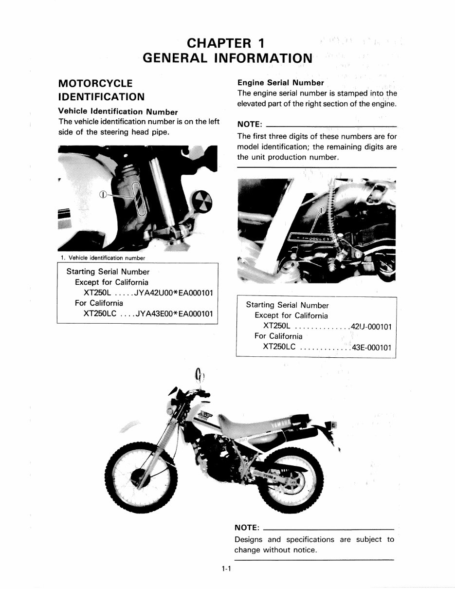 Now Yamaha XT250 XT 250 80 81 82 83 84 Service Repair Manual