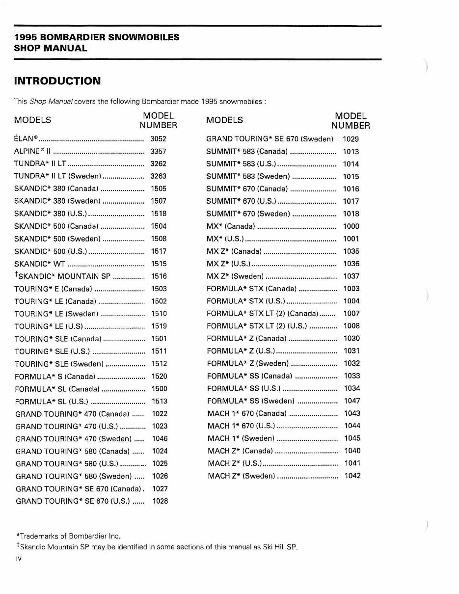 1995 Ski Doo Snowmobile Repair Manual Manuals Online