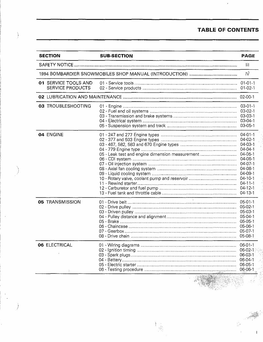 1994 Ski Doo Snowmobile Repair Manual Manuals Online