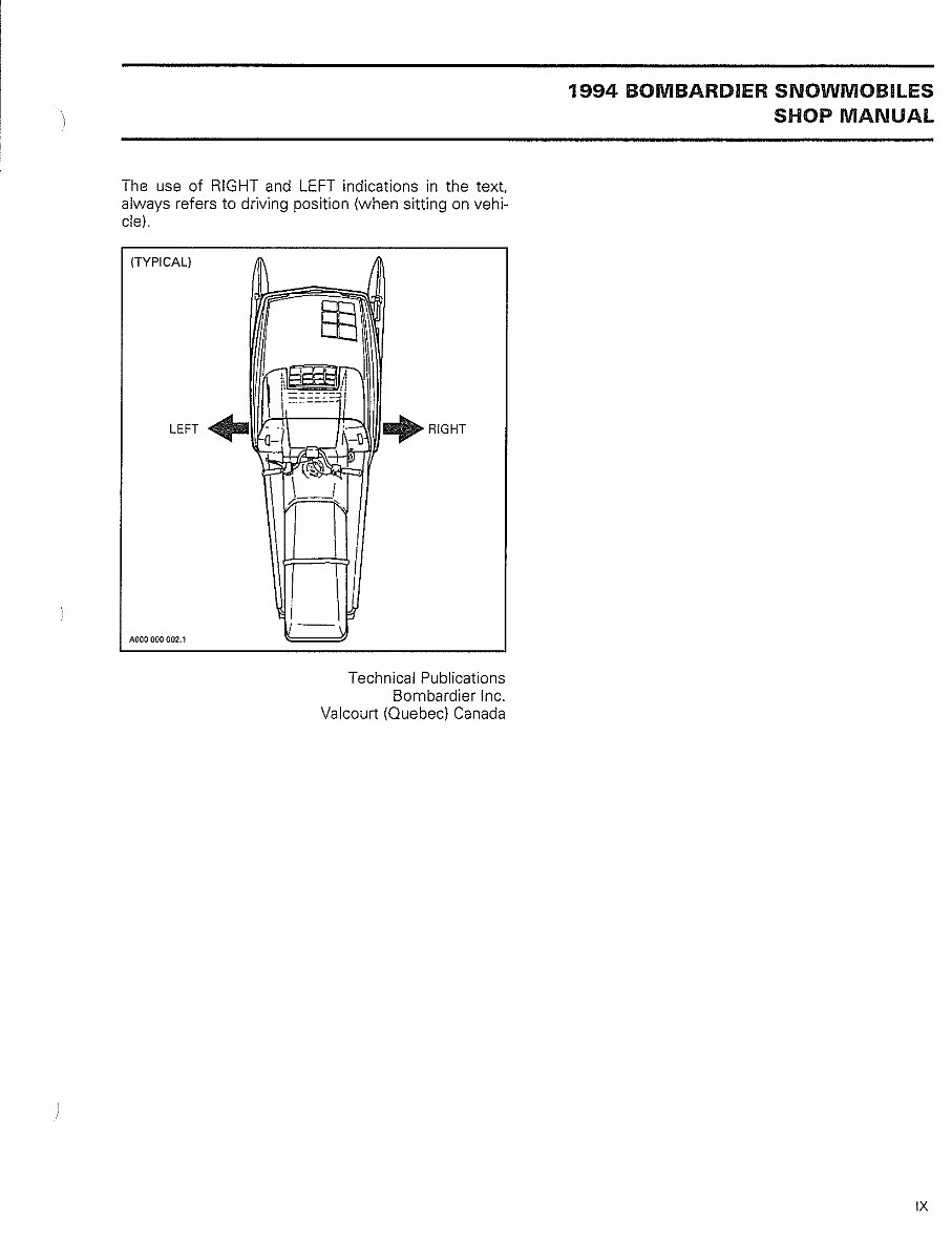 1994 Ski Doo Snowmobile Repair Manual Manuals Online