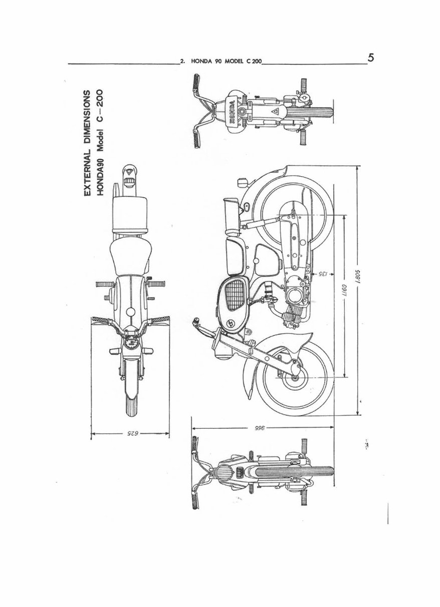 HONDA 90 C200 CT200 Service Repair Manual 1964-1966