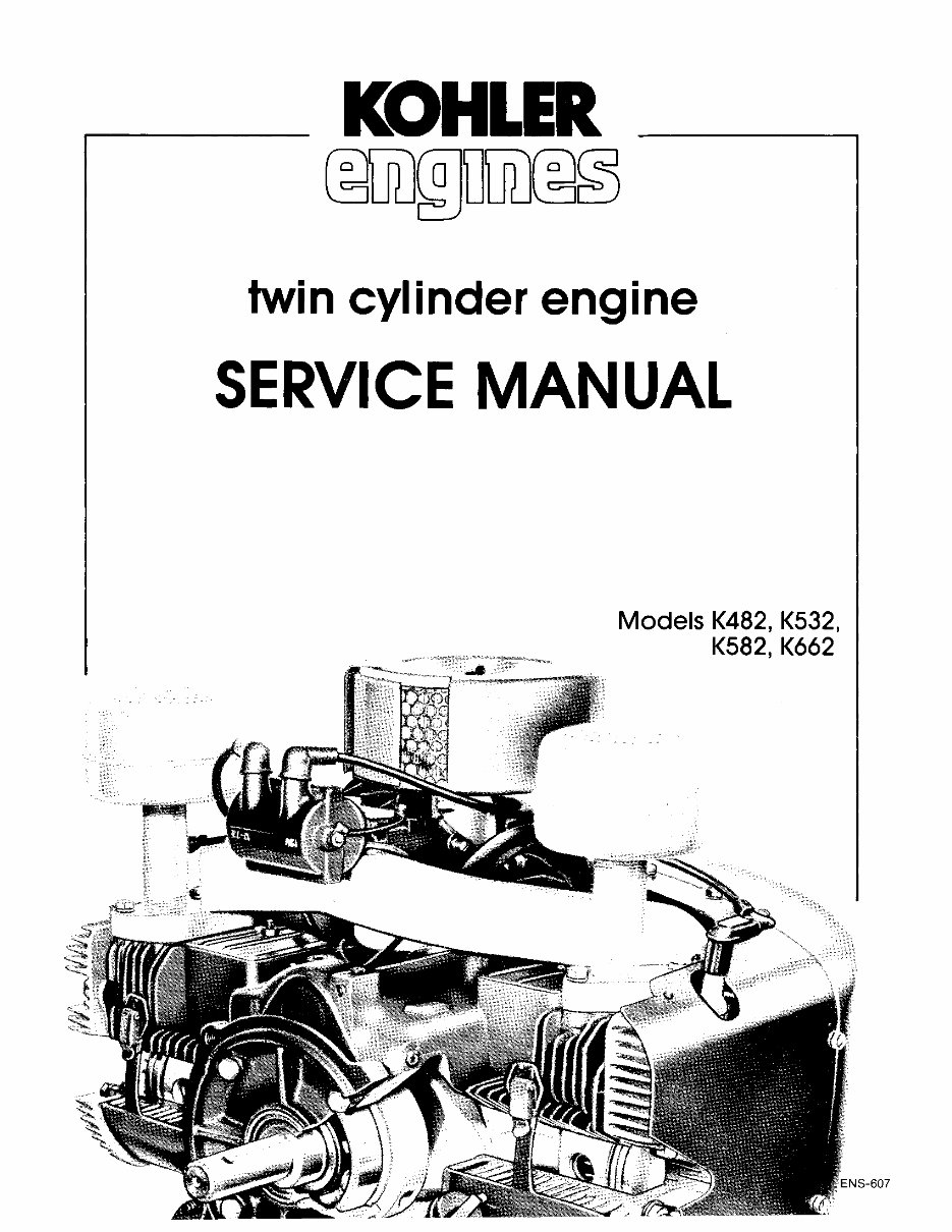 KOHLER K Series Model K582 23HP Engine Manual