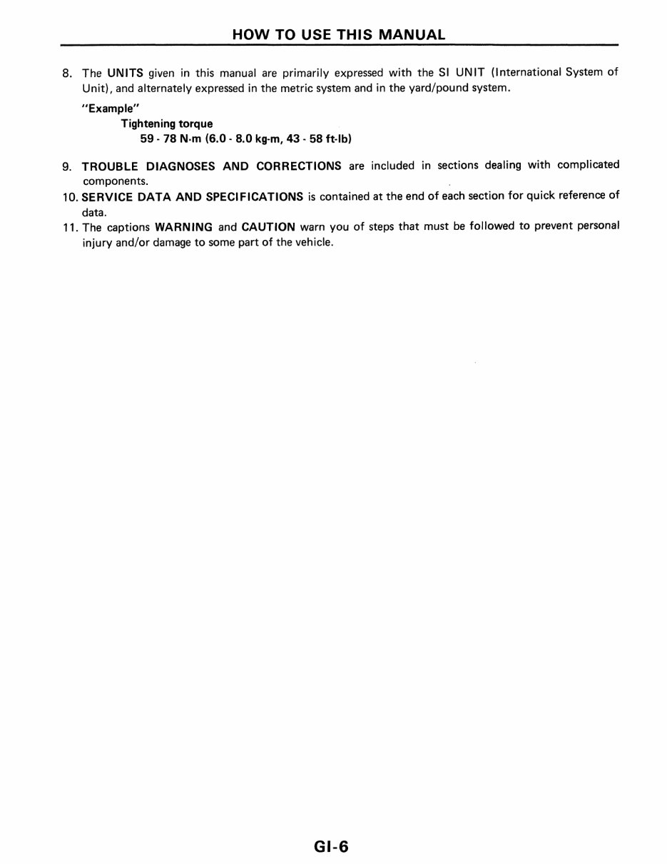 1993 NISSAN D21 SERVICE MANUAL FREE DOWNLOAD visual data 8