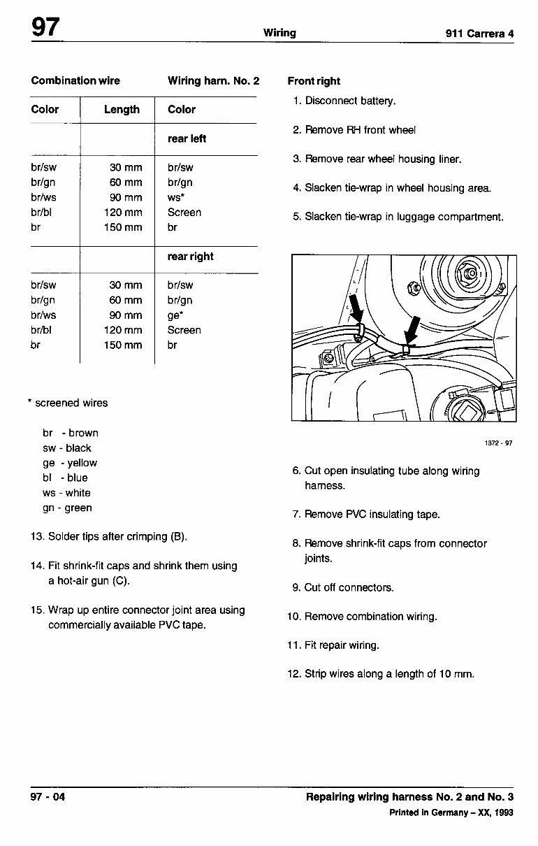 Porsche 964 Wiring Diagram Manuals Online