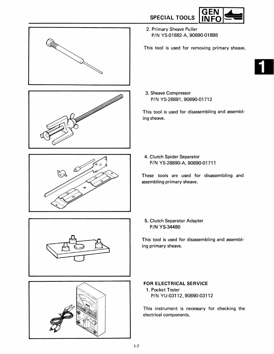 Yamaha Ovation 340 snowmobile service manual repair 1989-1999 CS340