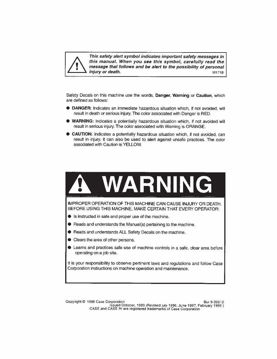 Case 550G Crawler Operators Owner Instruction Manual - IMPROVED