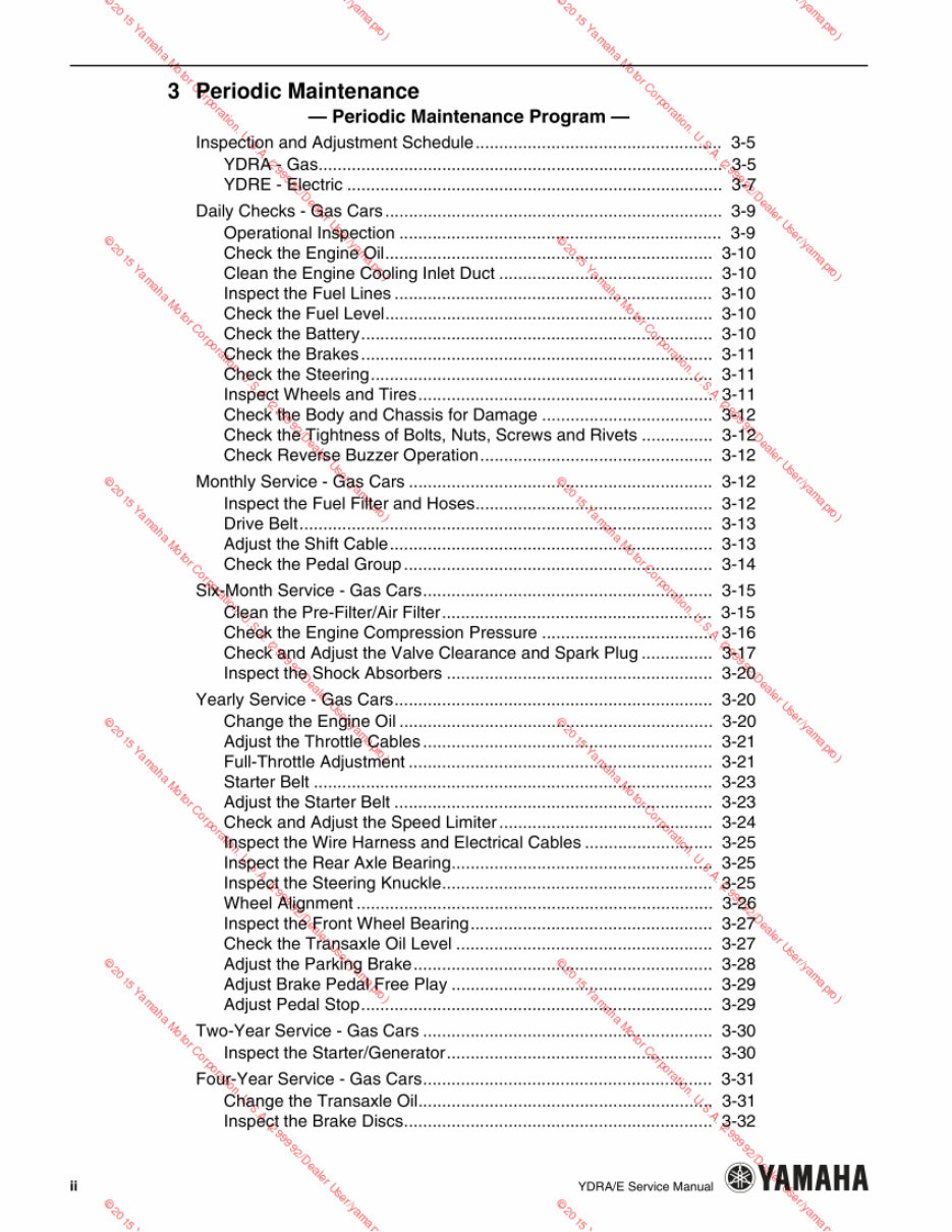 2016 YAMAHA GOLF CART SERVICE MANUAL FREE DOWNLOAD PDF visual data 7