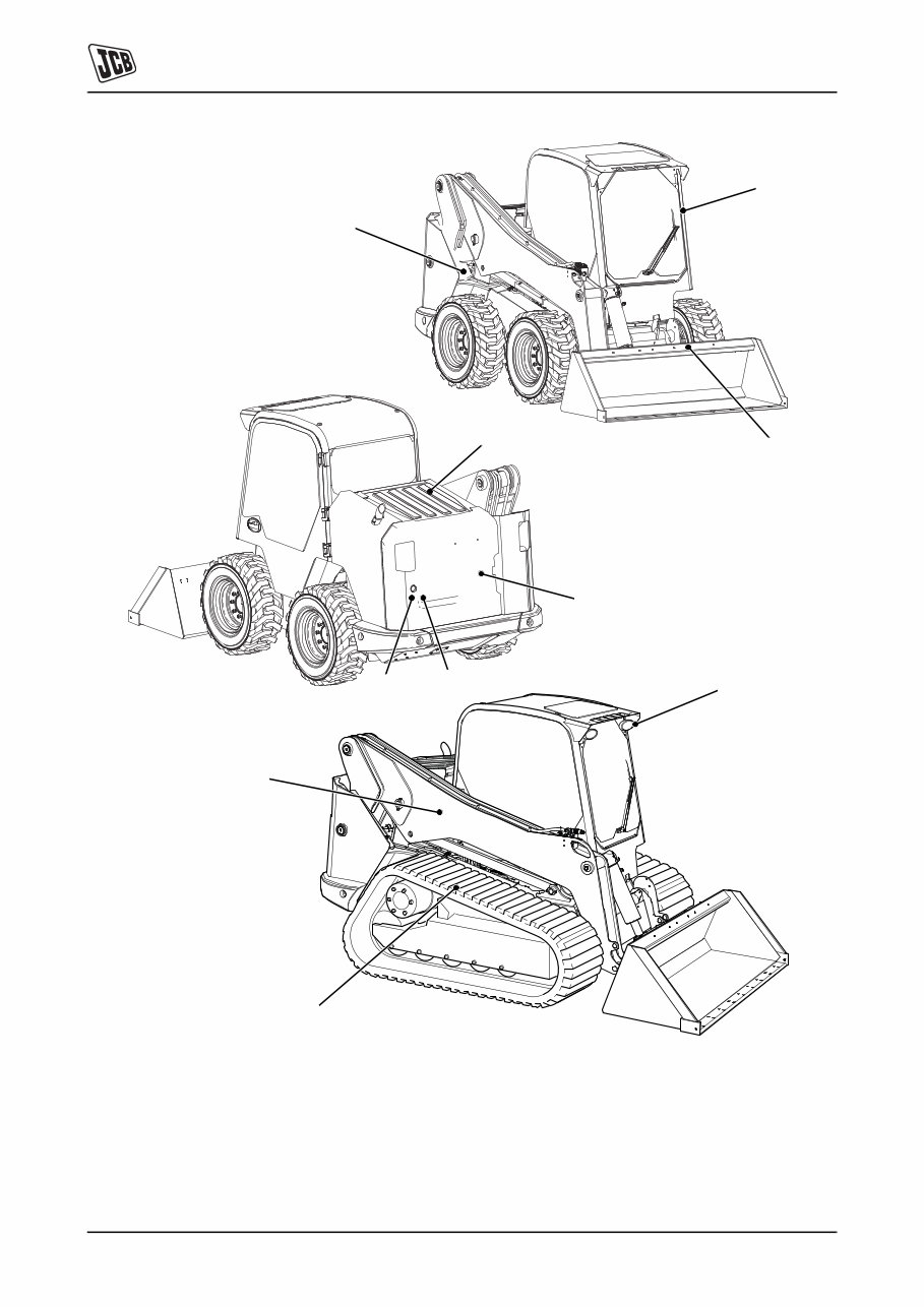 JCB 225, 225T, 260, 260T, 280, 300, 300T, 320T, 330 Skid Steer Loader