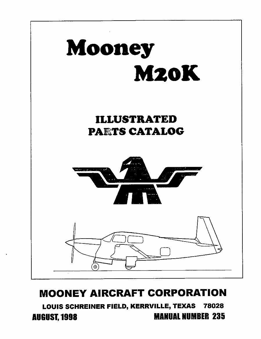 Mooney M20K 231 252 IPC parts catalog manual