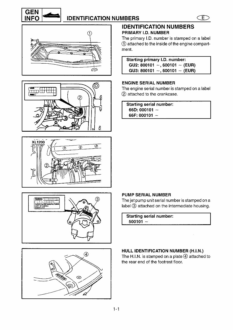 YAMAHA WAVERUNNER XL760 XL1200 Repair Manual All 19972004