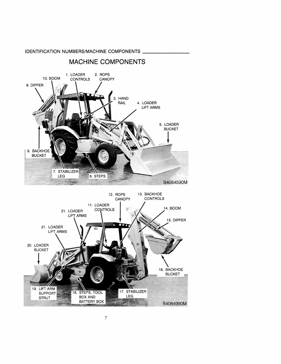 Case 580SK 580 Super K Loader Backhoe Operators Owner Instruction Manual
