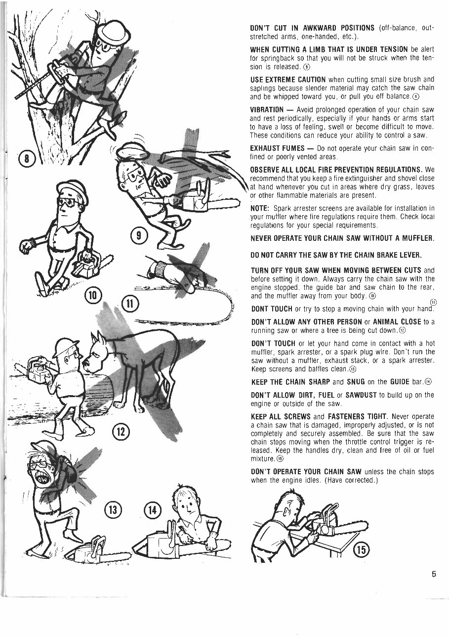 McCulloch 610 / 650 Chain Saw Owners Manual | Manuals Online