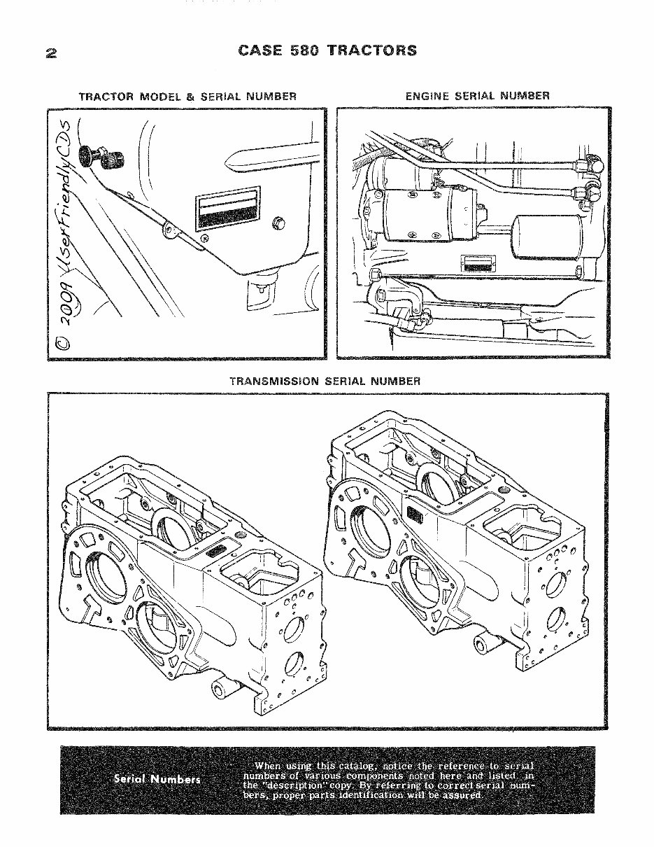 Case 580CK 580 CK Construction King & 33 Loader & 33S Backhoe Parts
