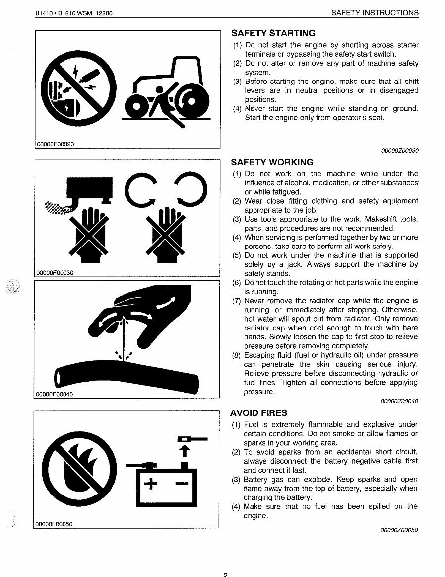 KUBOTA B1410 B1610 Tractor Service Repair Manual