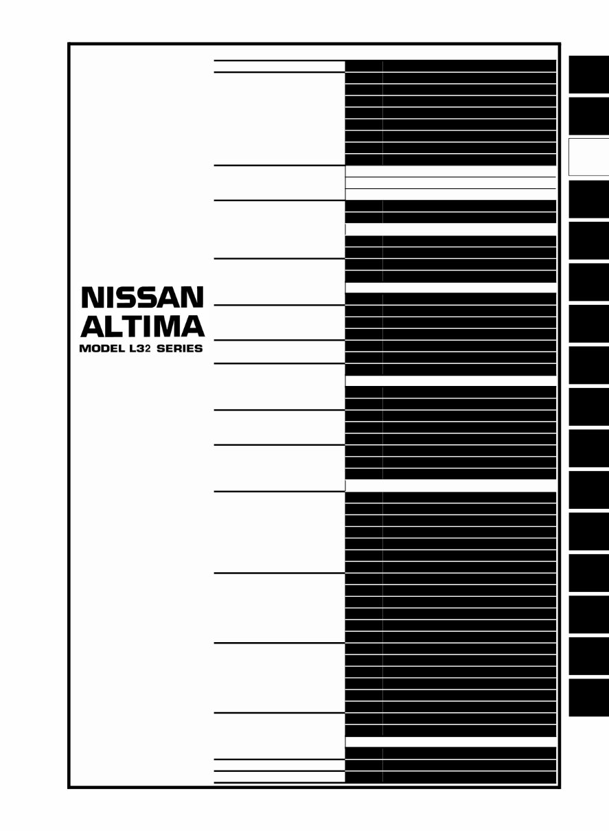 2012 NISSAN ALTIMA SERVICE MANUAL PDF visual data 8