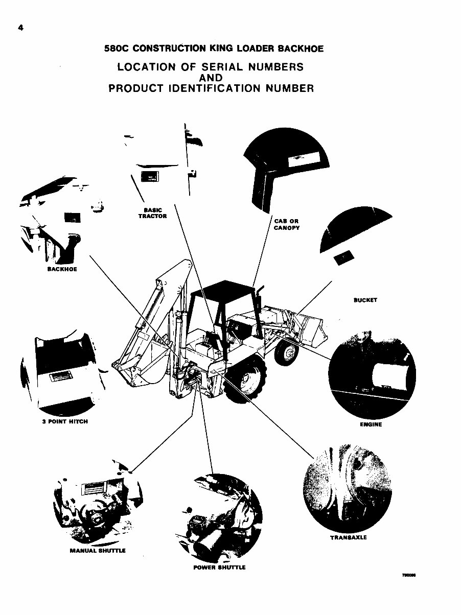 CASE 580C CONSTRUCTION KING BACKHOE Parts Catalog Manual