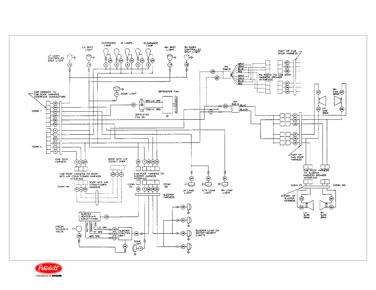 Peterbilt 359 electrical wiring Schematics manual