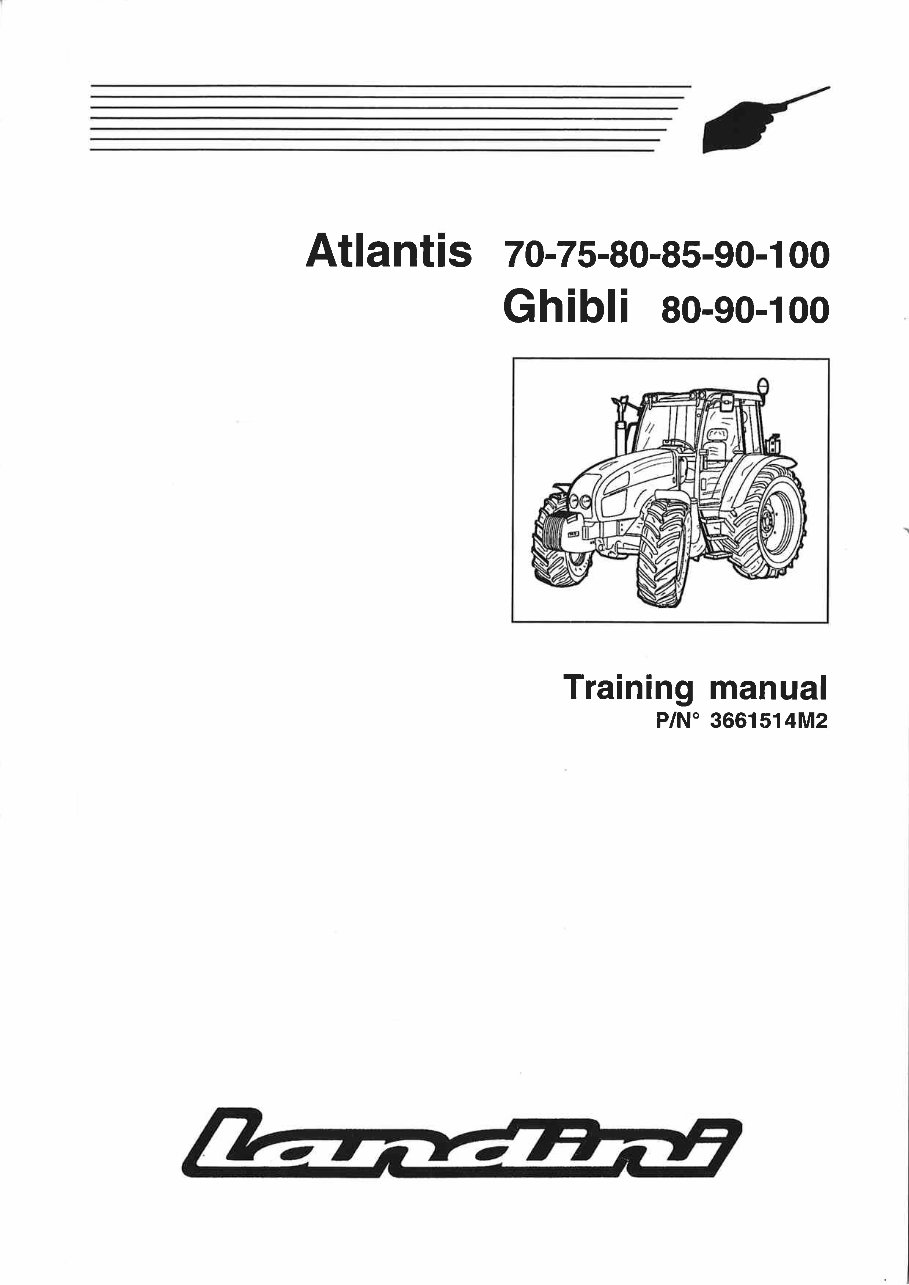 Landini Atlantis 70 75 80 85 90 100 And Ghibli 80 90 100 Tractor Complete