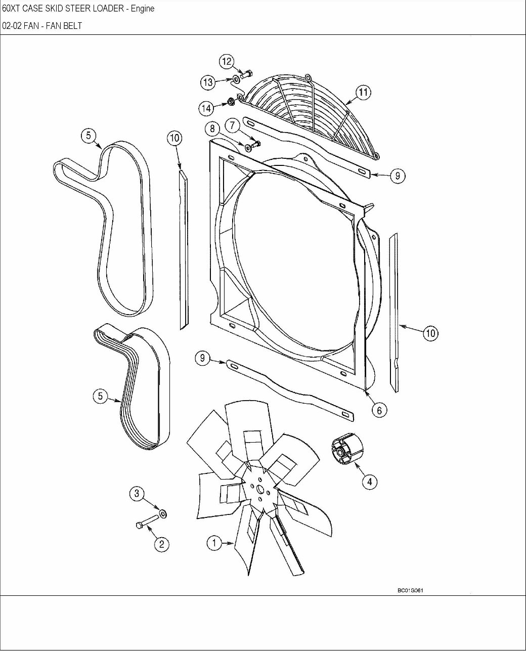 Case Model 60xt Skid Steer Loader Parts Catalog