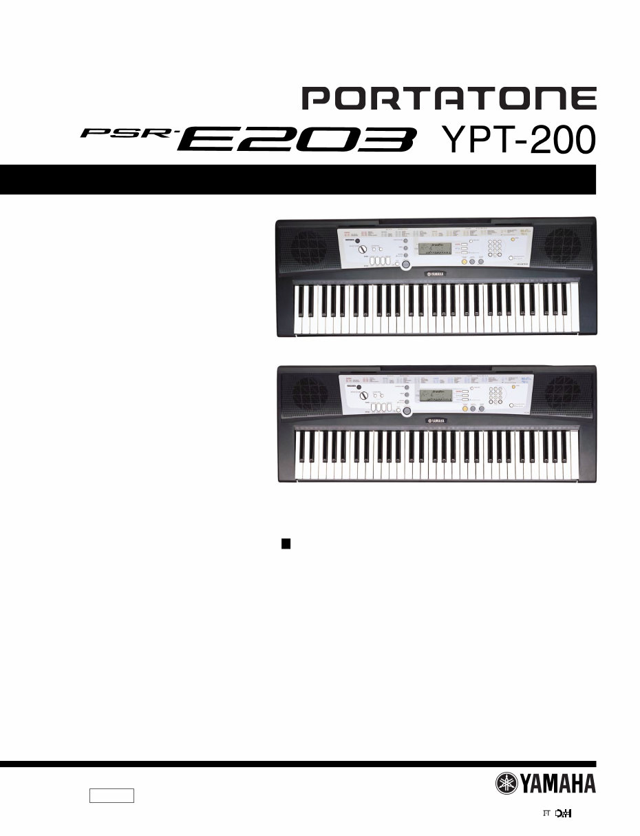 Yamaha psr-e203 psre203 ypt-200 ypt200 service manual full