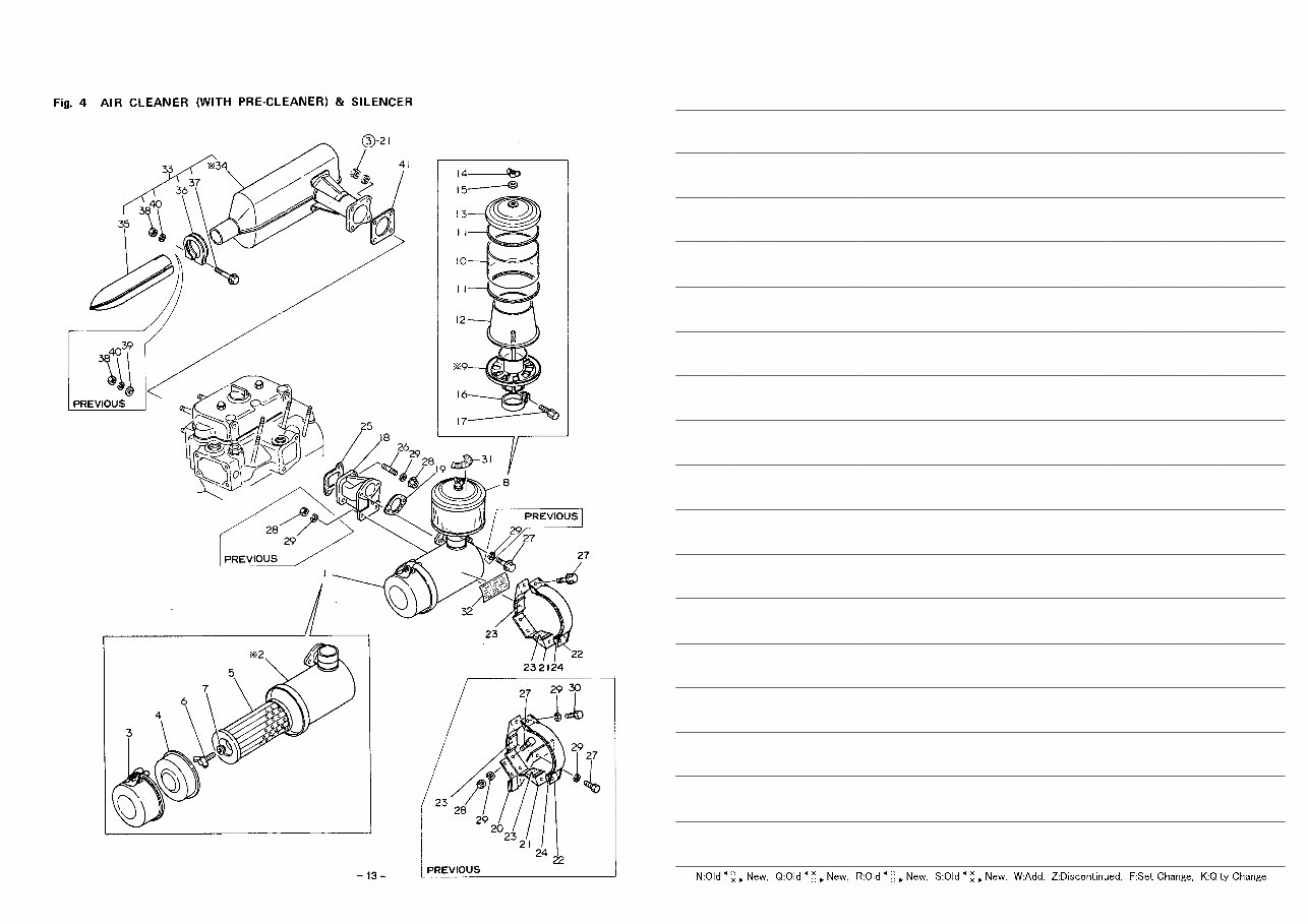 YANMAR Tractor YM165D Parts Part Catalog CATALOUGE