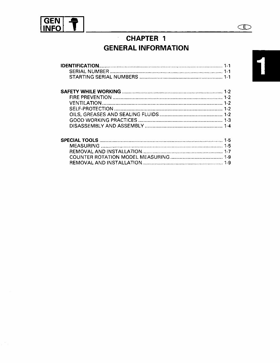 1998-2003 Yamaha 225 250HP 2 Stroke Outboard Repair Manual