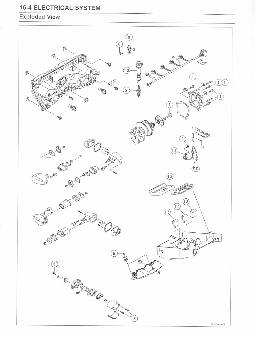 KAWASAKI ZX6R 2004 Wiring Diagram Manuals Online