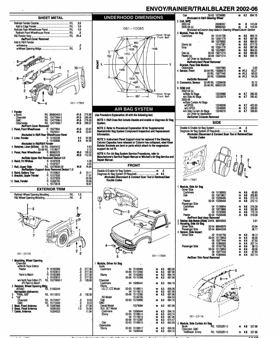 GMC ENVOY Parts Manual Catalog 20022006